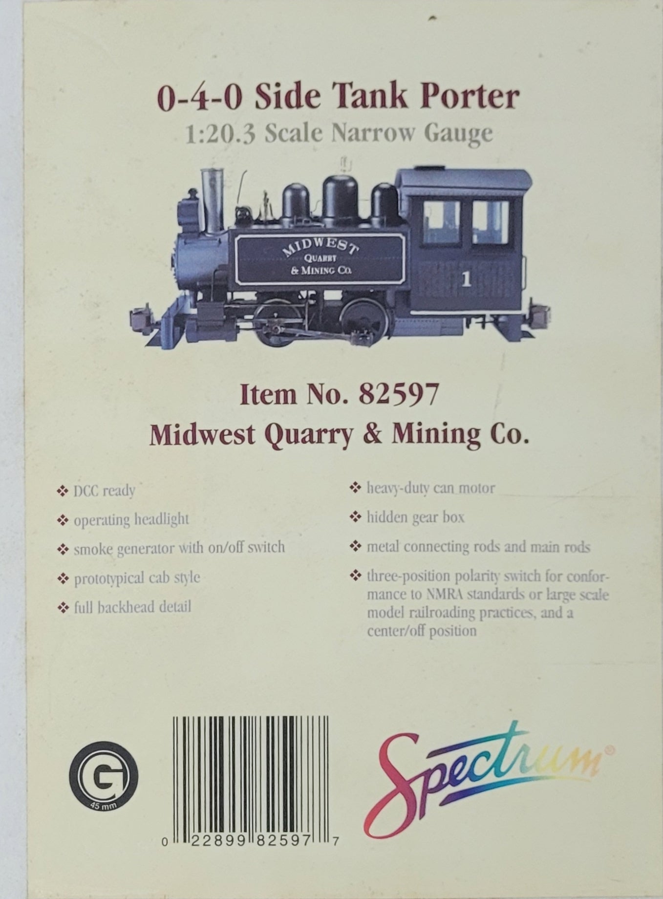 Bachmann Spectrum "Porter" - Gregory Hills, NSW - S1263