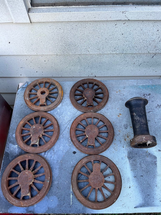 5" NSW Z19 Wheel and Chimney Castings - SOLD - S1150